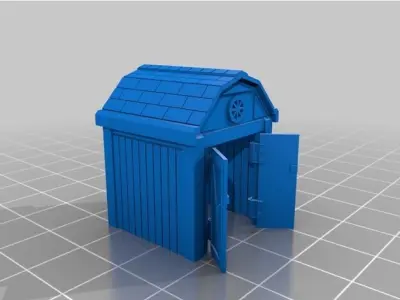 HO Scale American Backyard Shed Type 2 Free 3D print model