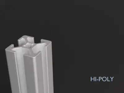 8020 20mm 4-slot extrusion 3D model