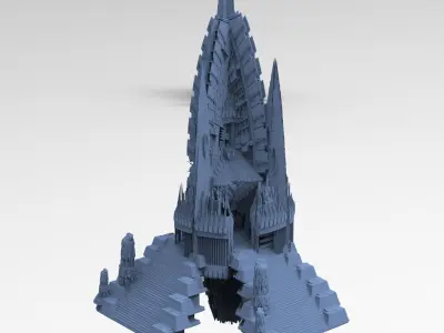Diamond space shuttle tower 1 3D model