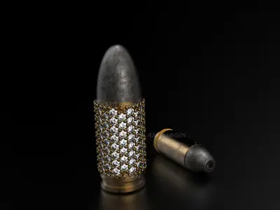 3D model Diamonds Cartridge Pendant 3D print model