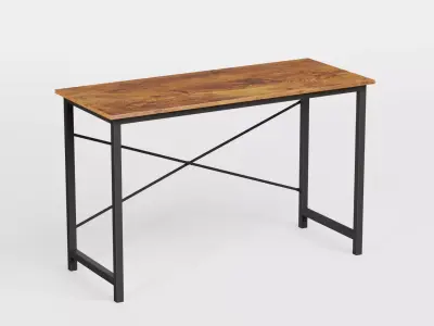 Modern Computer Desk 120x50 cm - Wood Writing Desk Brown Low-poly 3D model