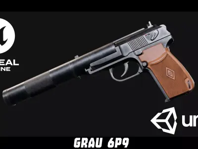 Grau 6p9 PB Low-poly 3D model