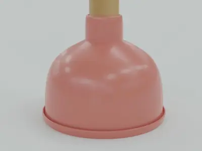 Sink and Toilet Plunger 3D Model 3D model