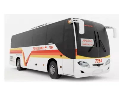 Philippine Provincial Bus Low-poly 3D model