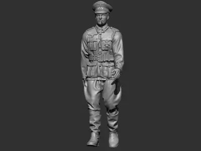 German Officer 3 ww2 3D print model