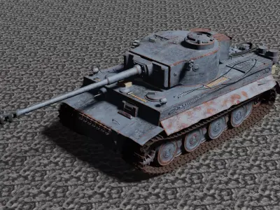 Tanque tiger tank 3D model
