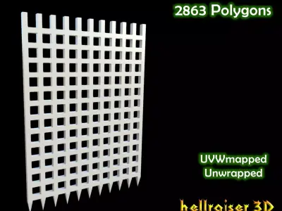 Fort Gate Low-poly 3D model