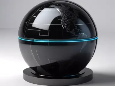 Futuristic SciFi Earth Globe 3D model