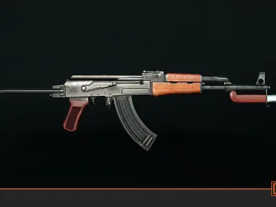 AK-47 Low-poly 3D model purchase