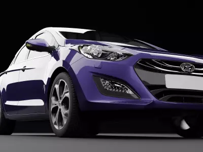 Hyundai i30 Metallic Blue 3D model