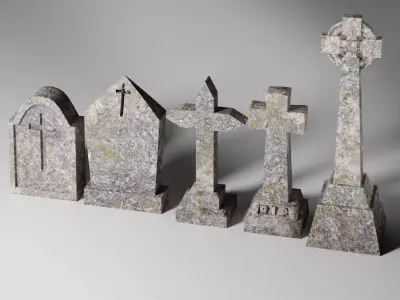 Gravestones 3D model