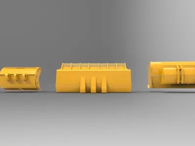 Mining Loader and Snow loader 3D model