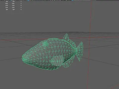 Filefish Low-poly 3D model 6