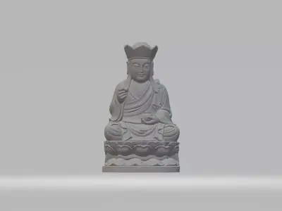 Ksitigarbha Bodhisattva Buddha Statue 3D print model