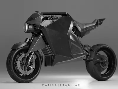 Motorcycle Designed and inspiration from Wildcow Free low-poly 3D model