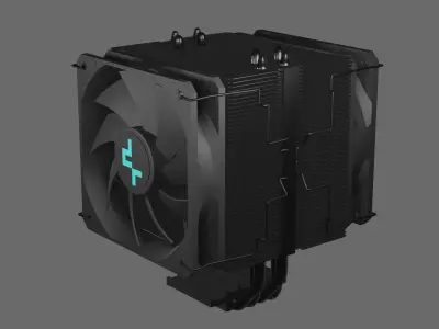 CPU Tower Fan PBR Low-poly 3D model