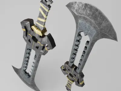 Axesword Low-poly 3D model