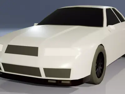 Low Poly gameready Nissan Skyline R32 Free low-poly 3D model