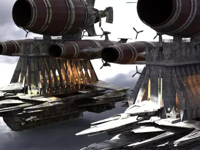 Grand Cathedral Ships 3D model