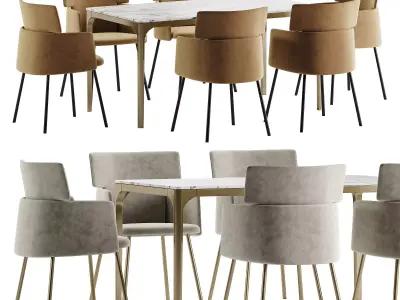 axe woo chair canto table 3D model