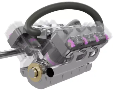Car Engine 3D model purchase