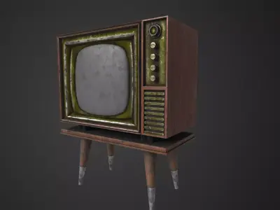 Old television Low-poly 3D model purchase