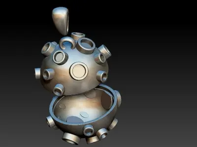 Mine Naval Pendant 3D print model