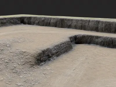Mine Excavation Low-poly 3D model