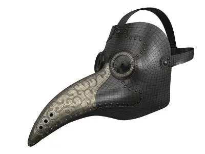 Antique Plague Mask 3D model