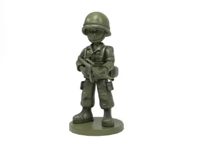 Plastic Soldier 2 Low-poly 3D model
