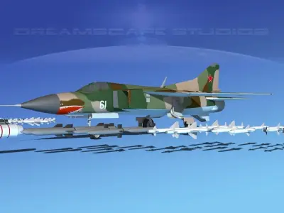 Mig 23 Flogger B V06 Russia 3D model