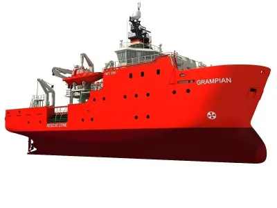 Grampian Defiance Emergency Response Rescue Vessel 3D model