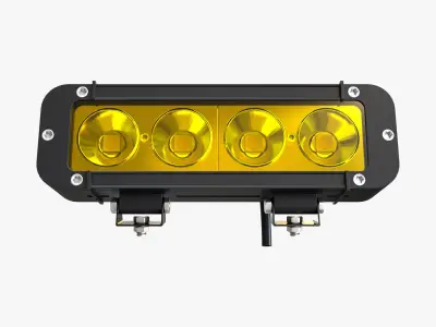 Medium Amber LED Light Bar 3D model