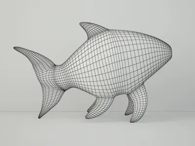 Midcentury Brass Fish 3D model