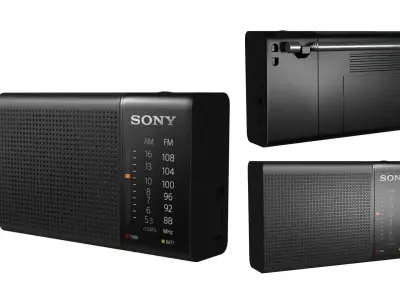 Portable Radio Low-poly 3D model