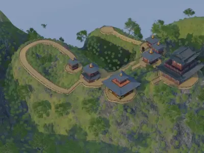 Serene Mountain Retreat 3D model