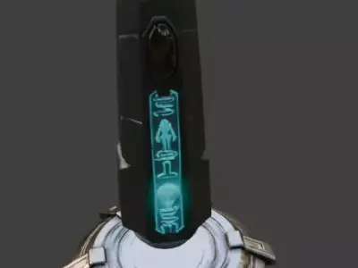 Realistic Sci-Fi Alien Obelisk 3D Model Low-poly 3D model