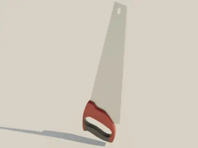 Hacksaw tool Low-poly 3D model