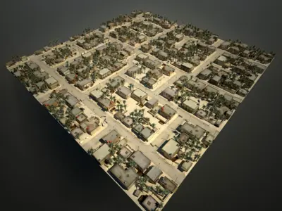 Arab Cityscape Set 02 - Low Poly 3D model