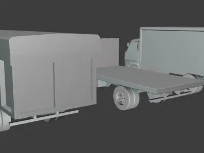 Fiat 673 Low-poly 3D model