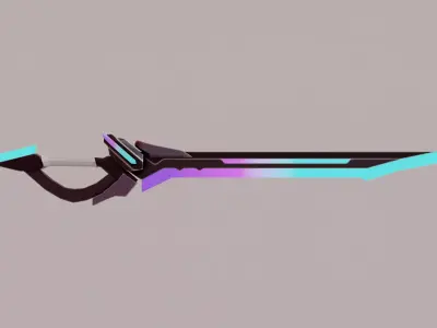 Anime Sword Low-poly 3D model