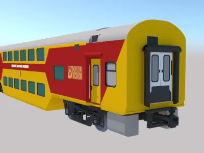 Indian Railways LHB Double Deker Coach Free 3D model