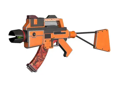 Scifi Gun Low-poly 3D model order