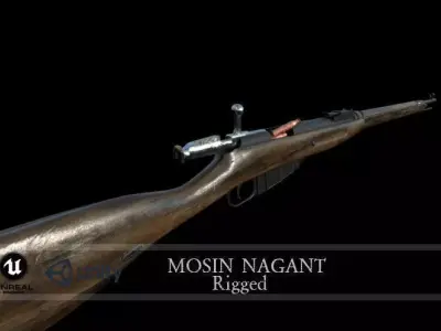 Mosin Nagant Low-poly 3D model buy