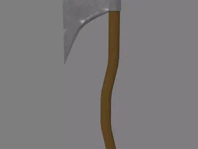 Stylized low-poly axe 3D model Free low-poly 3D model