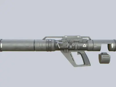 Scifi bazooka Low-poly 3D model purchase