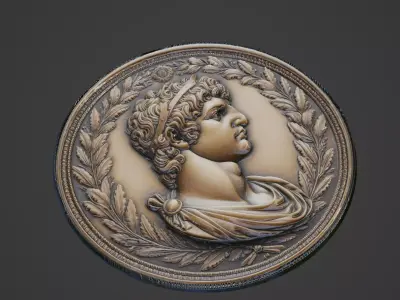 Alexander the Great Medallion 3D print model get