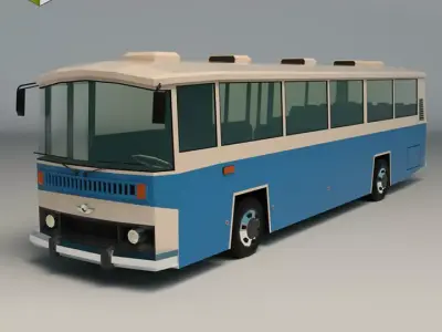 Low Poly City Bus 03 Low-poly 3D model