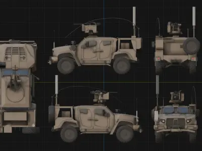 M1278A1 JLTV Joint Light Tactical Vehicle Low-poly 3D model