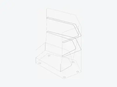 Furniture - Seating - Contemporary - Scoop - High Back - Right Low-poly 3D model